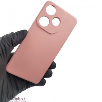 Liquid Air silikoninis rausvas dėklas - su kameros apsauga (Xiaomi Poco F6 5G)